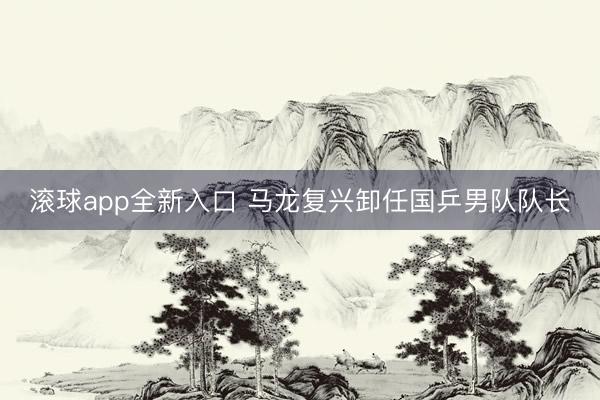 滚球app全新入口 马龙复兴卸任国乒男队队长