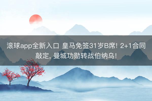 滚球app全新入口 皇马免签31岁B席! 2+1合同敲定, 曼城功勋转战伯纳乌!