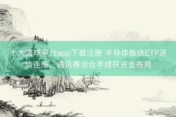 十大滚球平台app下载注册 半导体板块ETF逆势连涨，通讯赛谈合手续获资金布局