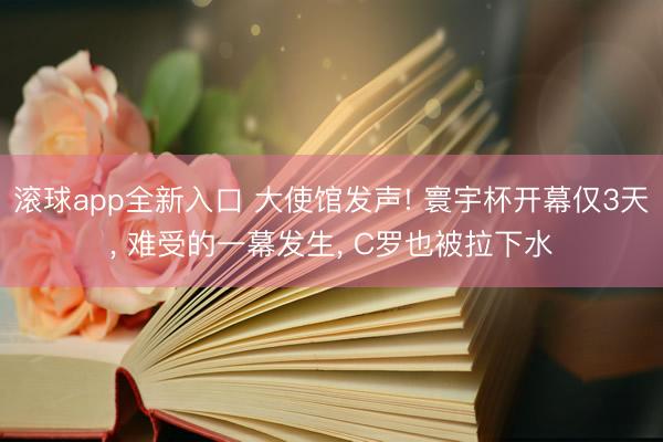 滚球app全新入口 大使馆发声! 寰宇杯开幕仅3天， 难受的一幕发生， C罗也被拉下水